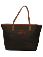 City Bag Midi MC2 Saint Barth verde con logo in rilievo sul davanti CBMID003 01022M MC2 ST. BARTH KIDS 