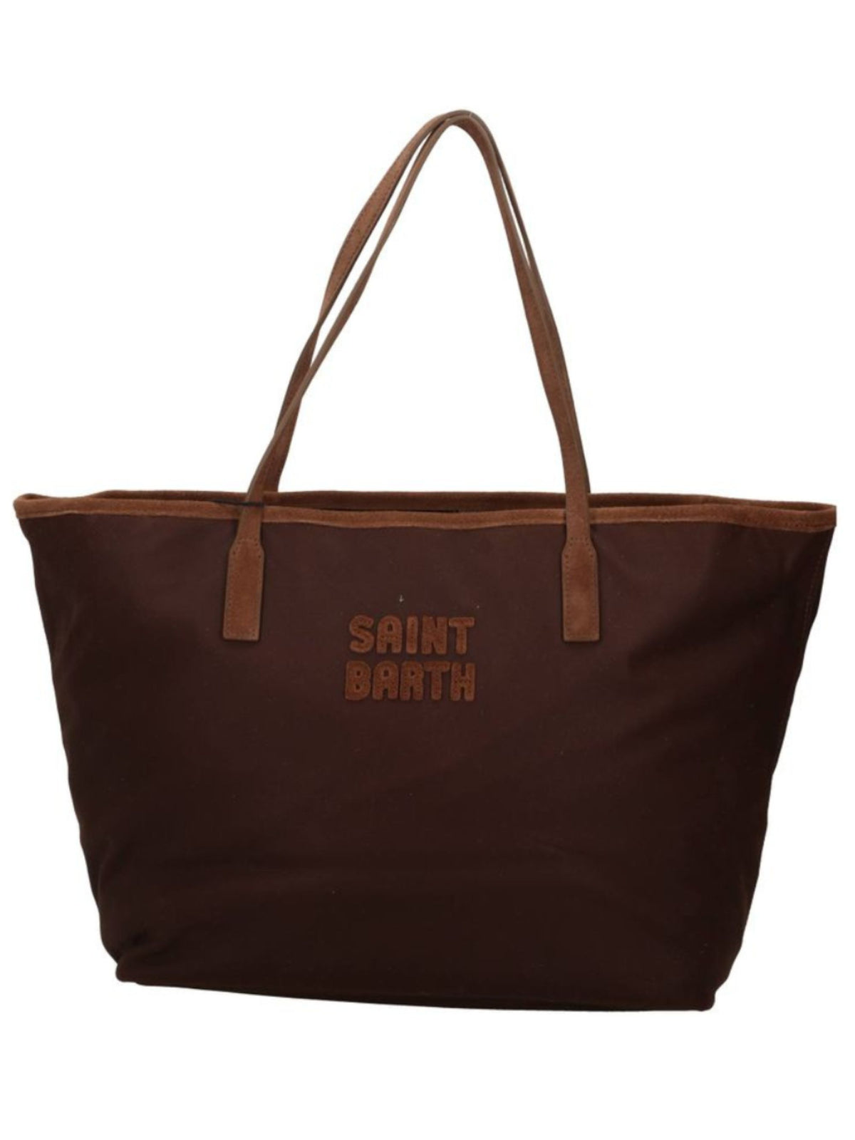 City Bag Midi MC2 Saint Barth marrone con logo in rilievo sul davanti CBMID003 01023M MC2 ST. BARTH KIDS 