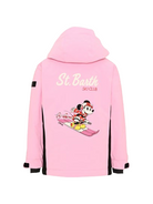 Giacca da neve per bambina MC2 St. Barth Kids rosa con stampa grafica sul retro Minnie Mouse CHV0001 01362M MC2 ST. BARTH KIDS 