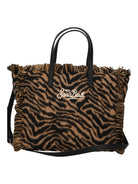 Borsa Colette Felt MC2 St. Barth marrone con stampa grafica animalier COL0046 00469M MC2 ST. BARTH KIDS 