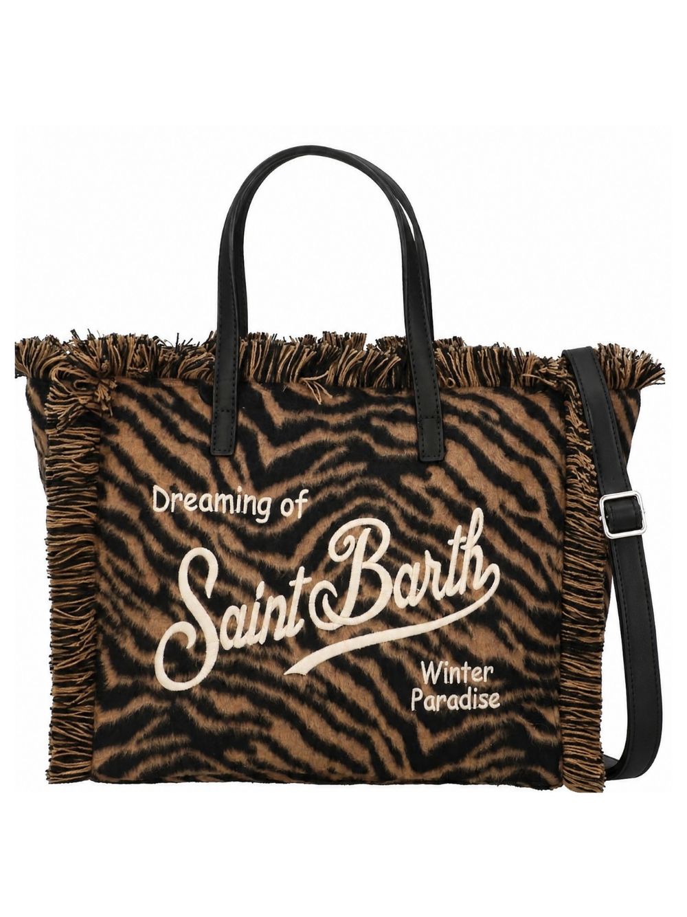 Borsa Colette Felt MC2 St. Barth marrone con stampa grafica animalier COL0046 00469M MC2 ST. BARTH KIDS 