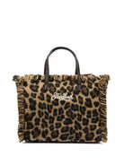 Borsa Colette Felt MC2 St. Barth marrone con stampa grafica animalier COL0046 00469M MC2 ST. BARTH KIDS 