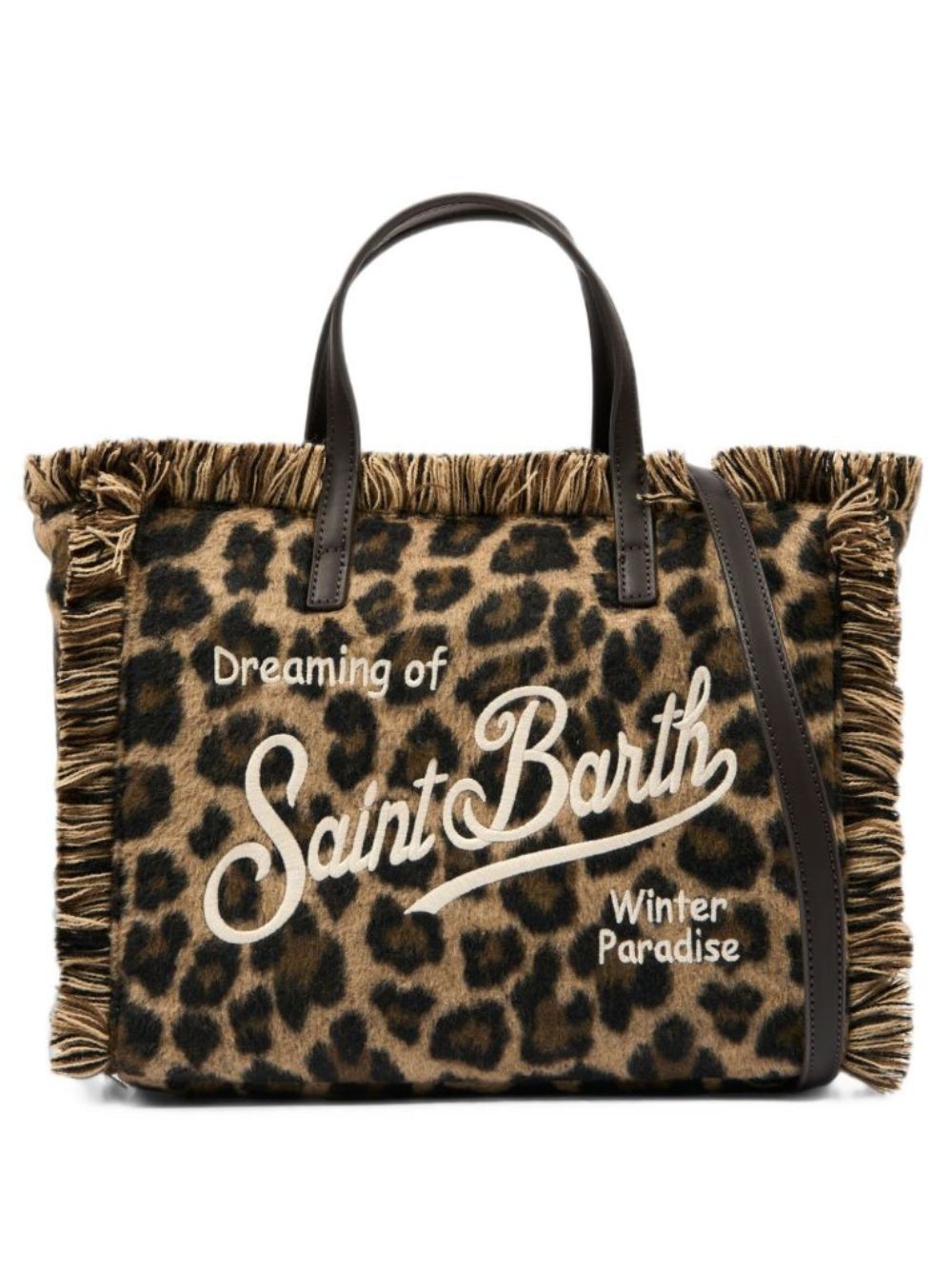 Borsa Colette Felt MC2 St. Barth marrone con stampa grafica animalier COL0046 00673M MC2 ST. BARTH KIDS 