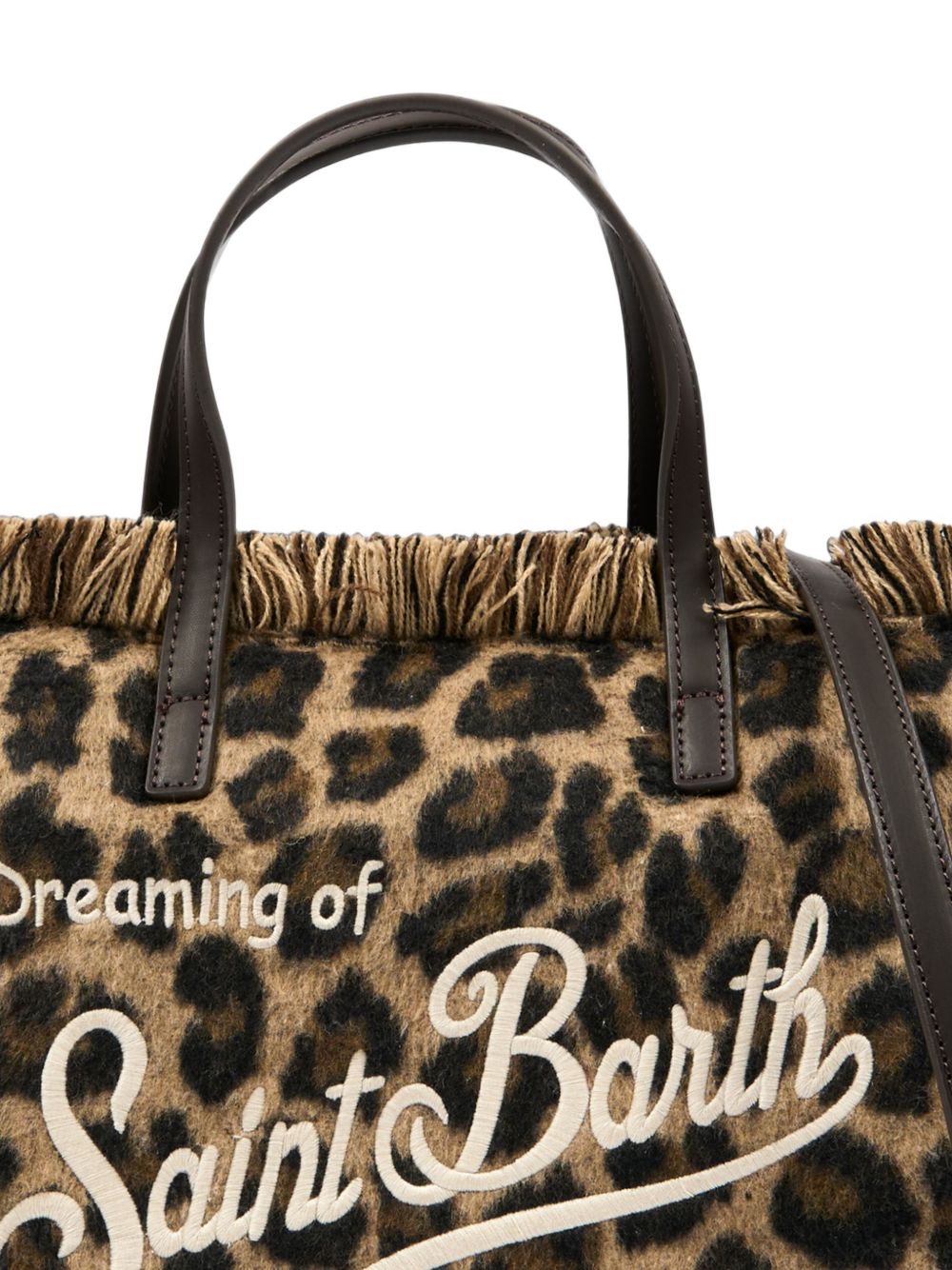 Borsa Colette Felt MC2 St. Barth marrone con stampa grafica animalier COL0046 00673M MC2 ST. BARTH KIDS 