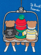Maglione per bambino MC2 Saint Barth Kids blu con stampa intarsiata DOU0001 01785M MC2 ST. BARTH KIDS 