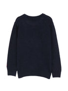 Maglione per bambino MC2 Saint Barth Kids blu navy con stampa intarsiata sul davanti DOU0001 02206M MC2 ST. BARTH KIDS 
