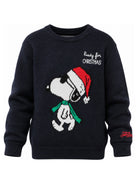 Maglione per bambino MC2 Saint Barth Kids blu navy con stampa intarsiata sul davanti DOU0001 02206M MC2 ST. BARTH KIDS 