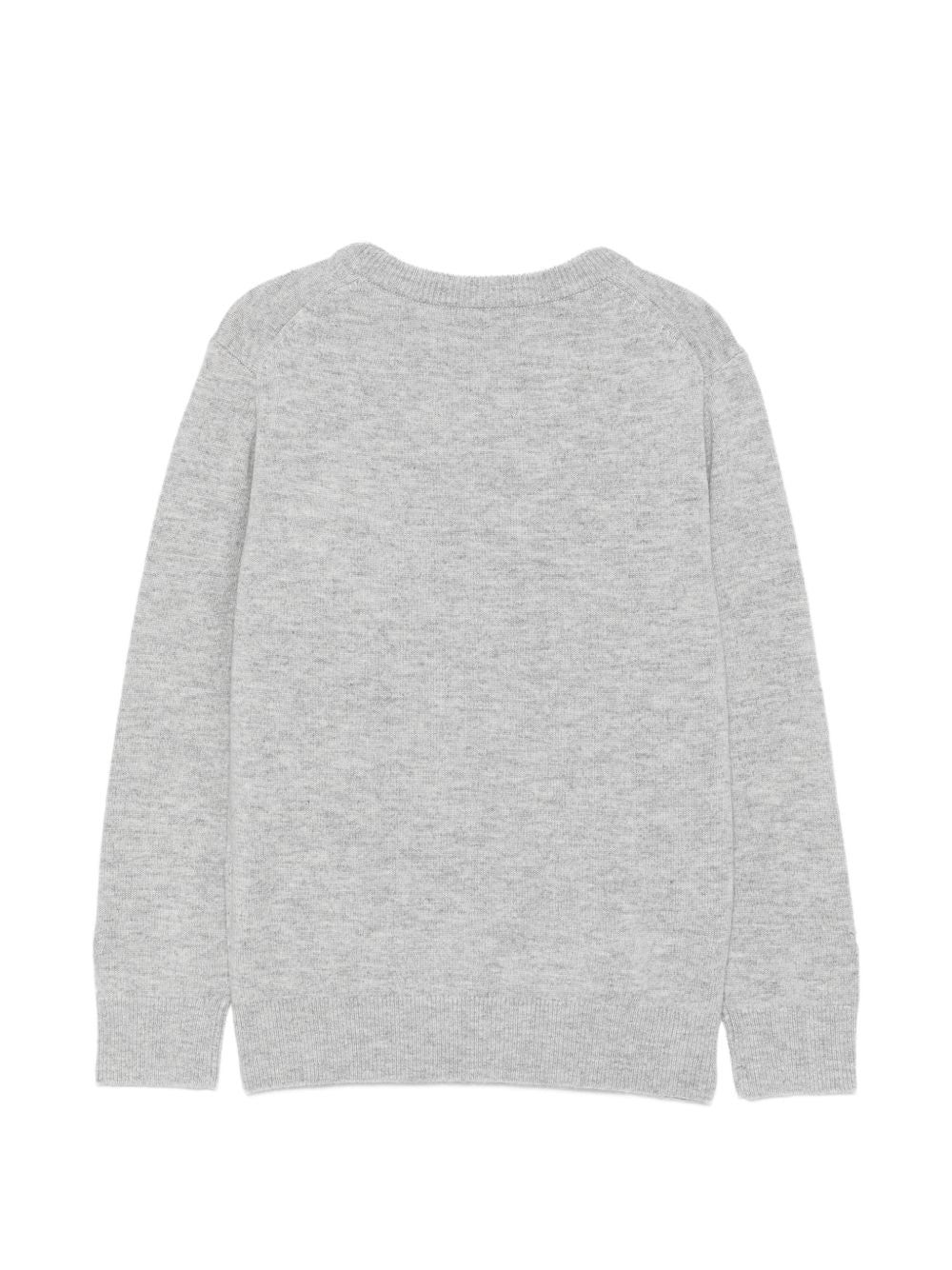 Maglione per bambino MC2 Saint Barth Kids grigio con scritta ricamata "oggi mangio dai nonni" DOU0021 02330M MC2 ST. BARTH KIDS 