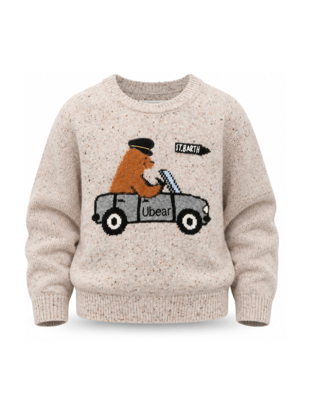 Maglione per bambino MC2 Saint Barth Kids beige a maniche lunghe DOU0022 00181M MC2 ST. BARTH KIDS 