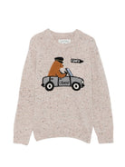 Maglione per bambino MC2 Saint Barth Kids beige a maniche lunghe DOU0022 00181M MC2 ST. BARTH KIDS 
