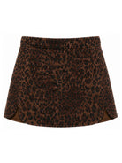 Gonna per bambina MC2 Saint Barth Kids marrone con stampa leopardata EIR0002 00019M MC2 ST. BARTH KIDS 