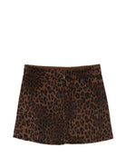 Gonna per bambina MC2 Saint Barth Kids marrone con stampa leopardata EIR0002 00019M MC2 ST. BARTH KIDS 