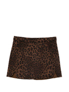 Gonna per bambina MC2 Saint Barth Kids marrone con stampa leopardata EIR0002 00019M MC2 ST. BARTH KIDS 
