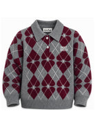 Maglione per bambino MC2 St. Barth Kids grigio con decorazione a intarsio HAD002 00388M MC2 ST. BARTH KIDS 