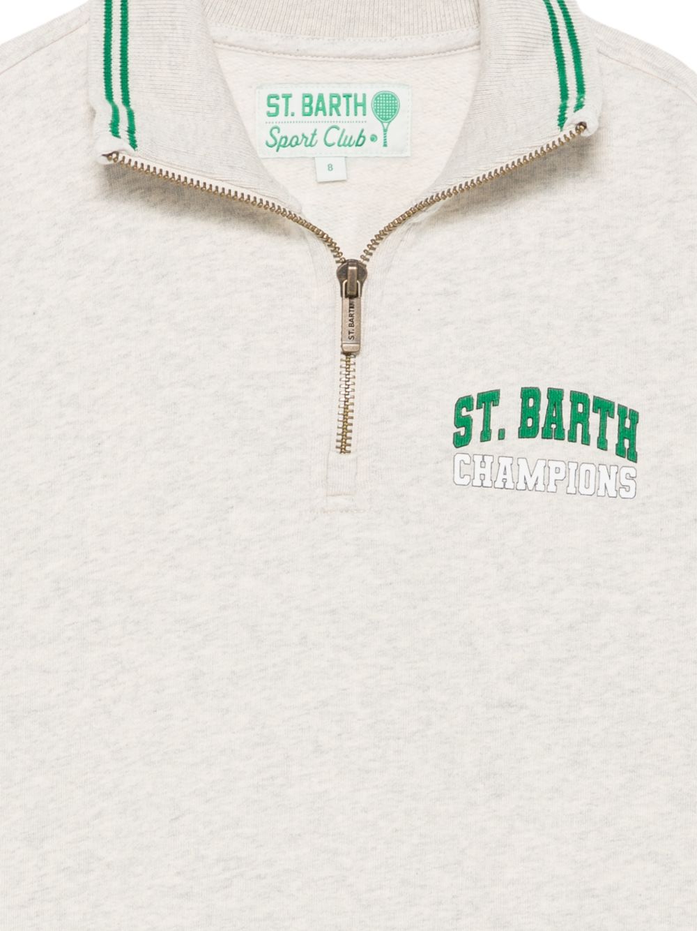 Felpa per bambino MC2 Saint Barth KIds beige con stampa grafica sul retro HNT0001 00265M MC2 ST. BARTH KIDS 