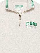 Felpa per bambino MC2 Saint Barth KIds beige con stampa grafica sul retro HNT0001 00265M MC2 ST. BARTH KIDS 
