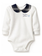 Body per neonati MC2 Saint Barth Kids bianco con frase ricamata JCQ0001 01266M MC2 ST. BARTH KIDS 