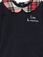 Body per neonati MC2 Saint Barth Kids blu navy con frase ricamata JCQ0001 01268M MC2 ST. BARTH KIDS 