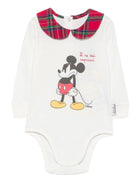 Body per neonato MC2 Saint Barth Kids X Disney bianco con stampa topolino JCQ0001 01986M MC2 ST. BARTH KIDS 