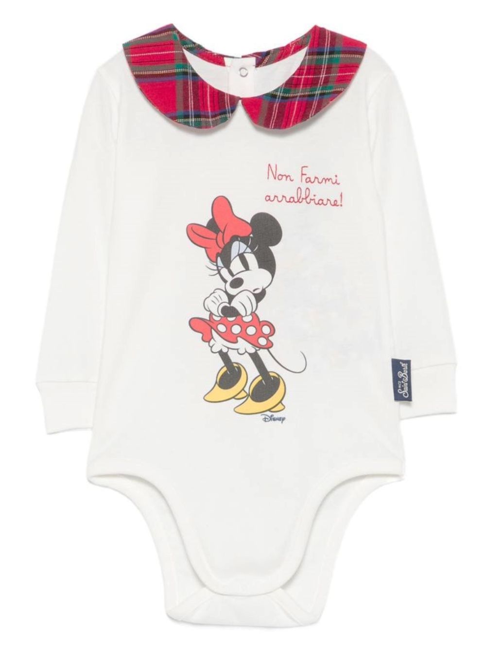 Body per neonata MC2 Saint Barth x Disney bianco con stampa grafica Minnie Mouse JCQ0001 02102M MC2 ST. BARTH KIDS 