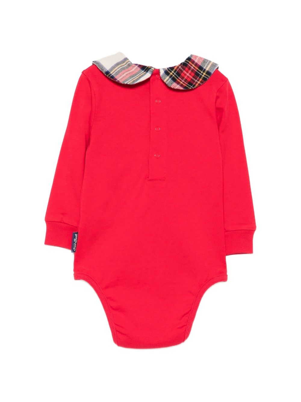 Body per neonato MC2 Saint Barth Kids rosso con frase ricamata sul davanti JCQ0001 02118M MC2 ST. BARTH KIDS 