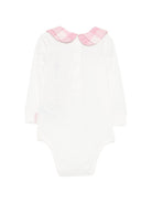 Body per neonata MC2 Saint Barth Kids bianco con colletto Peter Pan JCQ0001 02121M MC2 ST. BARTH KIDS 
