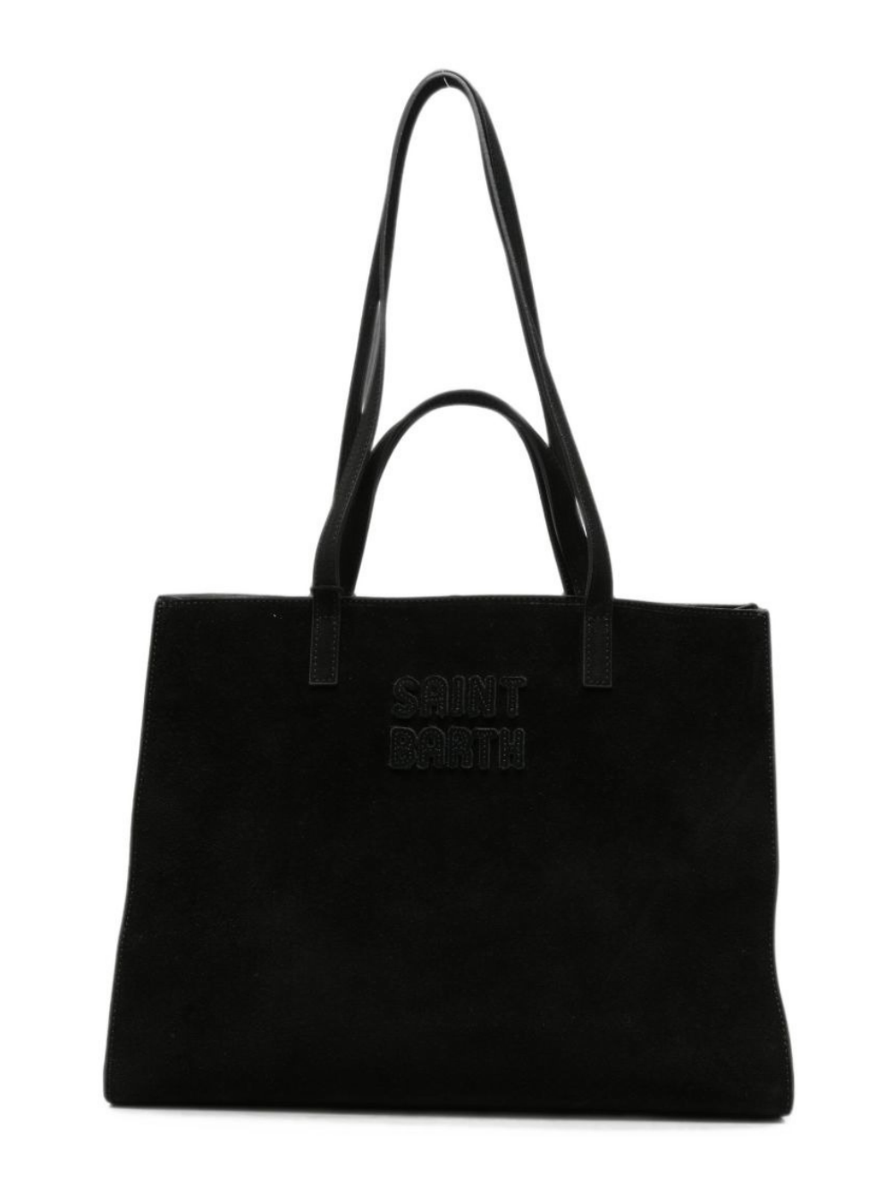 Borsa Jour Midi MC2 Saint Barth nera con logo ricamato sul davanti JOBAM01 00783M MC2 ST. BARTH KIDS 