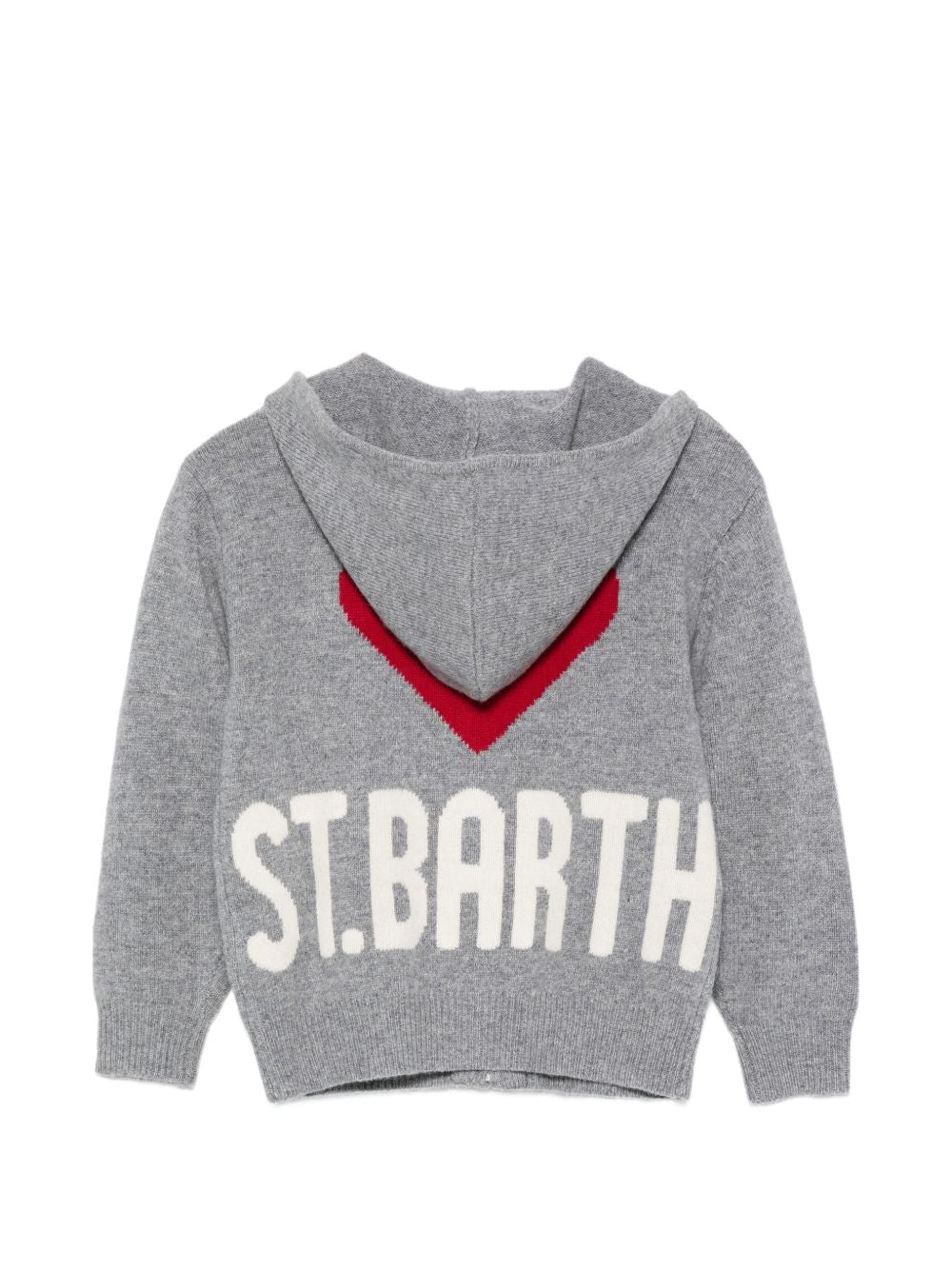 Maglione per bambina MC2 St. Barth Kids grigio con cuore ricamato sul davanti KYLA006 01587M MC2 ST. BARTH KIDS 