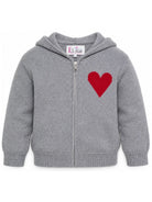 Maglione per bambina MC2 St. Barth Kids grigio con cuore ricamato sul davanti KYLA006 01587M MC2 ST. BARTH KIDS 