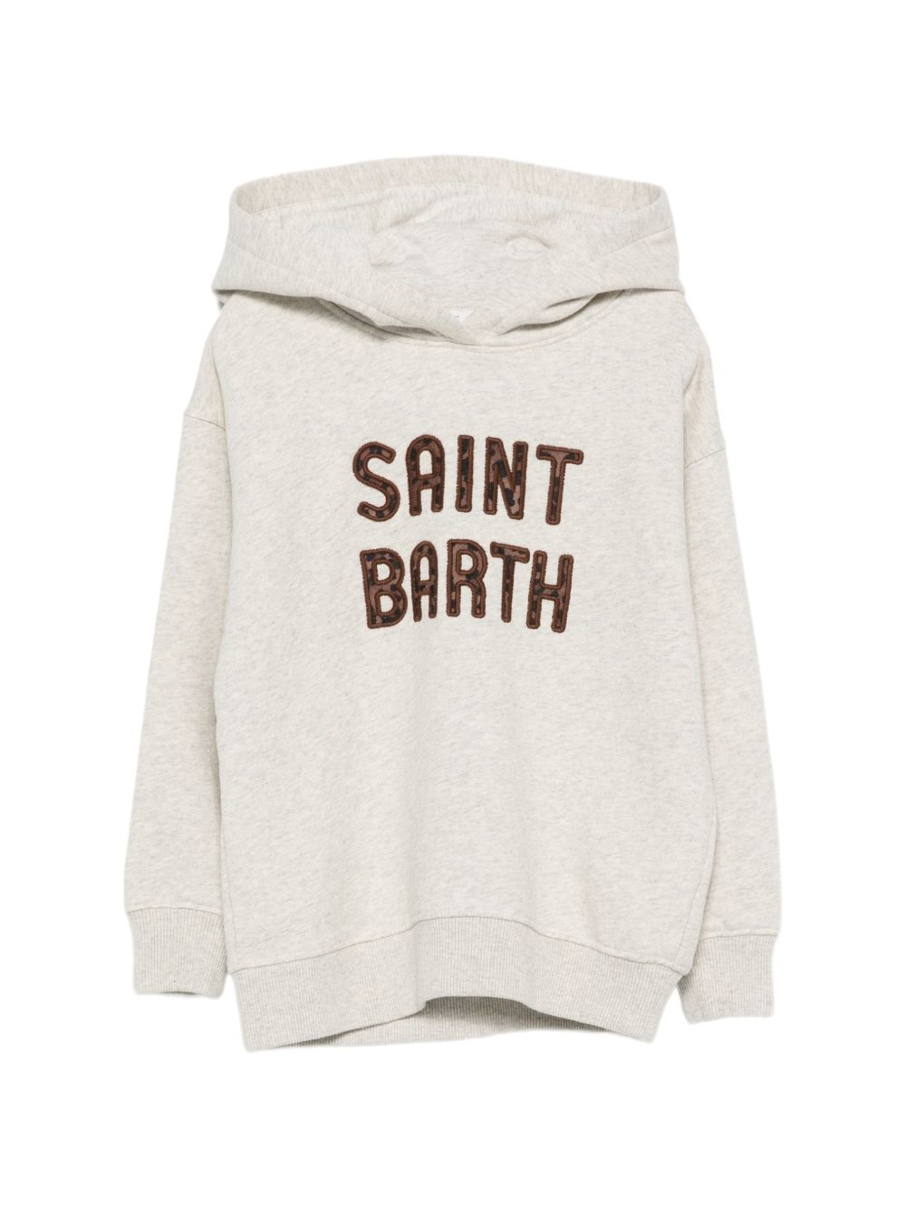 Felpa per bambina MC2 Saint Barth Kids grigia con logo ricamato sul davanti MIND004 00770M MC2 ST. BARTH KIDS 