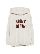 Felpa per bambina MC2 Saint Barth Kids grigia con logo ricamato sul davanti MIND004 00770M MC2 ST. BARTH KIDS 