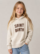 Felpa per bambina MC2 Saint Barth Kids grigia con logo ricamato sul davanti MIND004 00770M MC2 ST. BARTH KIDS 