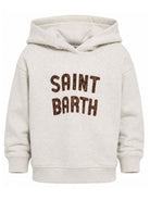 Felpa per bambina MC2 Saint Barth Kids grigia con logo ricamato sul davanti MIND004 00770M MC2 ST. BARTH KIDS 