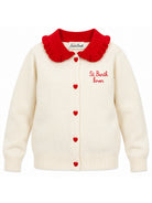 Maglione per bambina MC2 St. Barth Kids bianco con colletto smerlato ORA0001 00007M MC2 ST. BARTH KIDS 