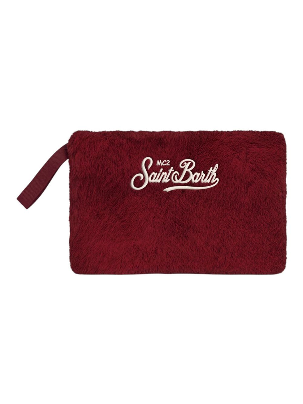 Pochette Parisienne MC2 St. Barth rossa con finitura in eco shearling PARE0004 00192M MC2 ST. BARTH KIDS 
