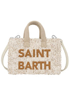 Phone Bag MC2 Saint Barth beige con finitura in shearling PHONE004 02541M MC2 ST. BARTH KIDS 