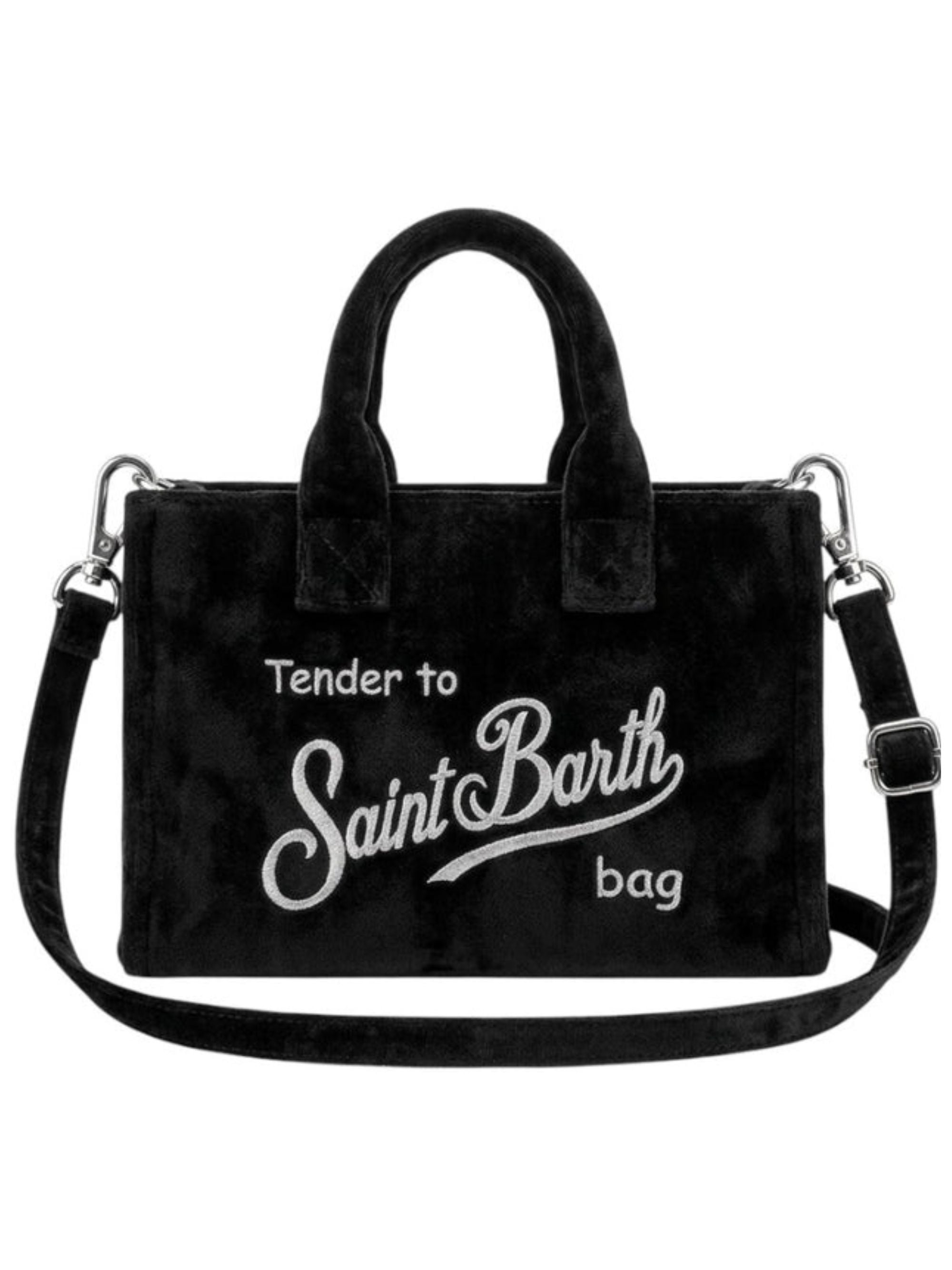 Phone Bag MC2 Saint Barth nera con finitura in velluto PHONE008 00315M MC2 ST. BARTH KIDS 