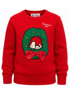 Maglione per bambini MC2 St. Barth Kids x Peanuts rosso con ricamo Snoopy sul davanti PRC0001 01509M MC2 ST. BARTH KIDS 
