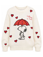 Maglione per bambina MC2 Saint Barth Kids beige con ricamo Snoopy PRC0005 00160M MC2 ST. BARTH KIDS 