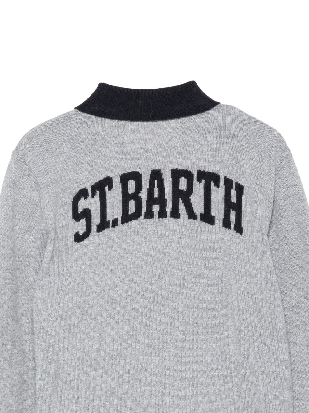 Maglione per bambino MC2 St. Barth Kids grigio con colletto stile polo ROME005 00021M MC2 ST. BARTH KIDS 