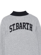 Maglione per bambino MC2 St. Barth Kids grigio con colletto stile polo ROME005 00021M MC2 ST. BARTH KIDS 