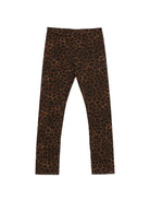 Leggins per bambina MC2 Saint Barth Kids marrone con stampa animalier ROSY001 00342M MC2 ST. BARTH KIDS 