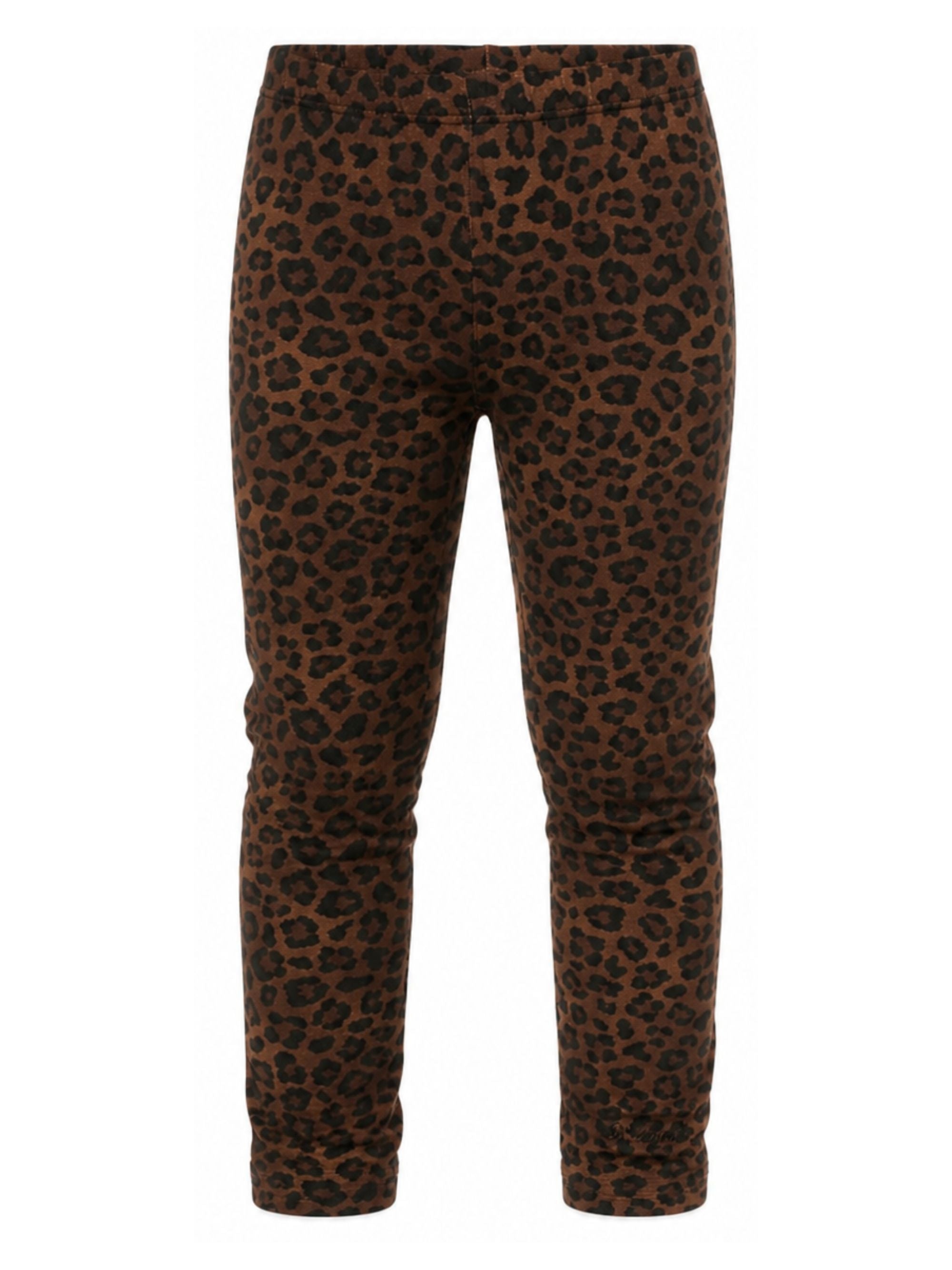 Leggins per bambina MC2 Saint Barth Kids marrone con stampa animalier ROSY001 00342M MC2 ST. BARTH KIDS 