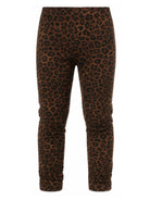 Leggins per bambina MC2 Saint Barth Kids marrone con stampa animalier ROSY001 00342M MC2 ST. BARTH KIDS 