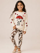Leggins per bambina MC2 Saint Barth Kids animalier con stampa muccata ROSY001 01360M MC2 ST. BARTH KIDS 