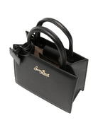 Borsa Shop Bag Mini MC2 Saint Barth nera con logo dorato sul davanti SHBM0002 00701M MC2 ST. BARTH KIDS 