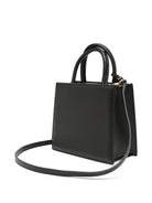 Borsa Shop Bag Mini MC2 Saint Barth nera con logo dorato sul davanti SHBM0002 00701M MC2 ST. BARTH KIDS 