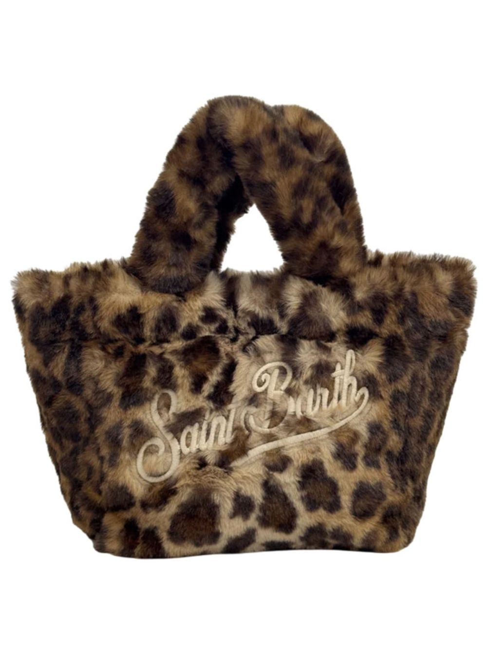 Borsa Vanity Mini Soft Fur MC2 St. Barth animalier con logo ricamato sul davanti VAMI021 00214M MC2 ST. BARTH KIDS 