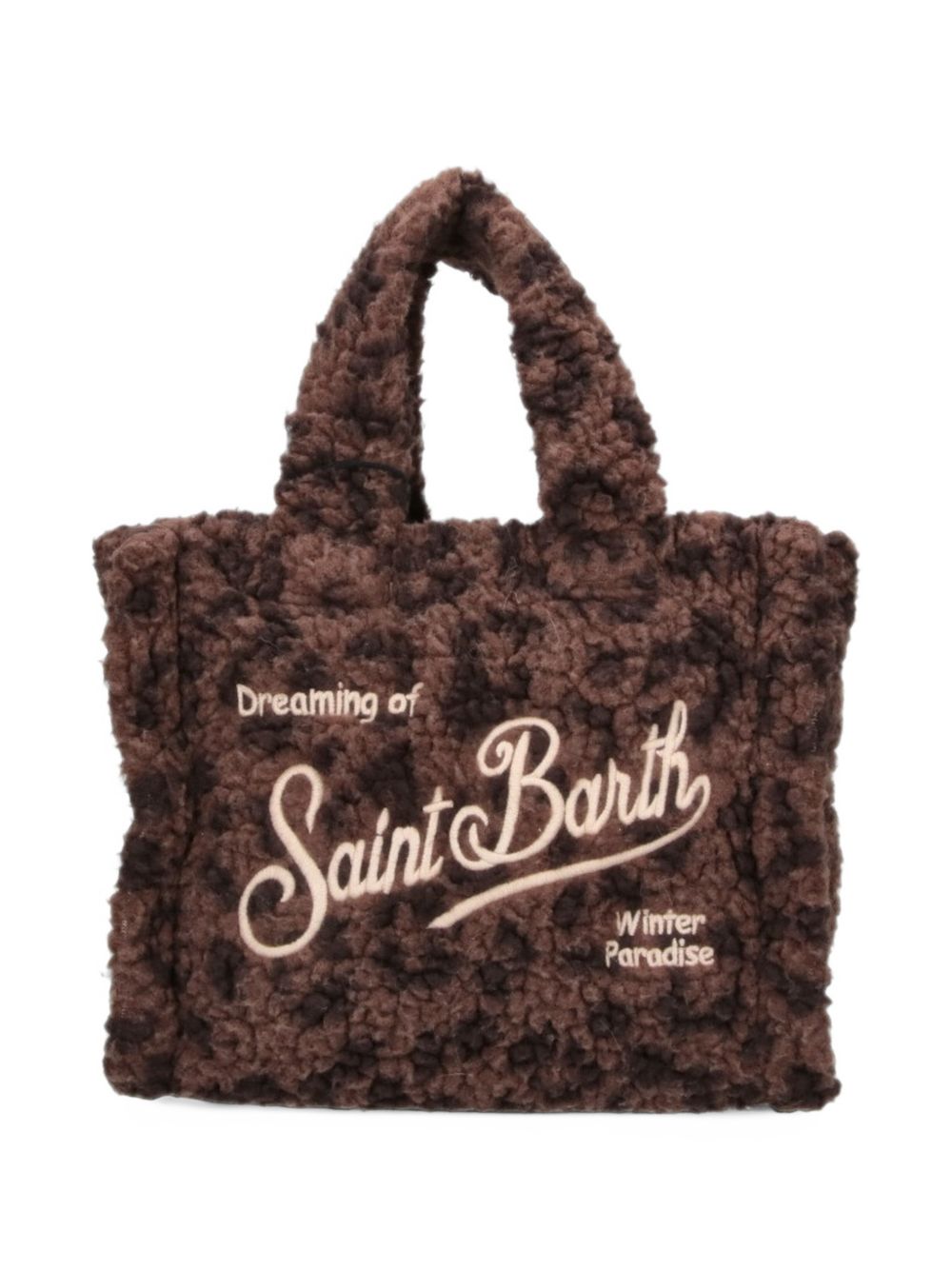 Borsa Vanity Mini MC2 St.Barth marrone con stampa grafica animalier VAMI029 00212M MC2 ST. BARTH KIDS 