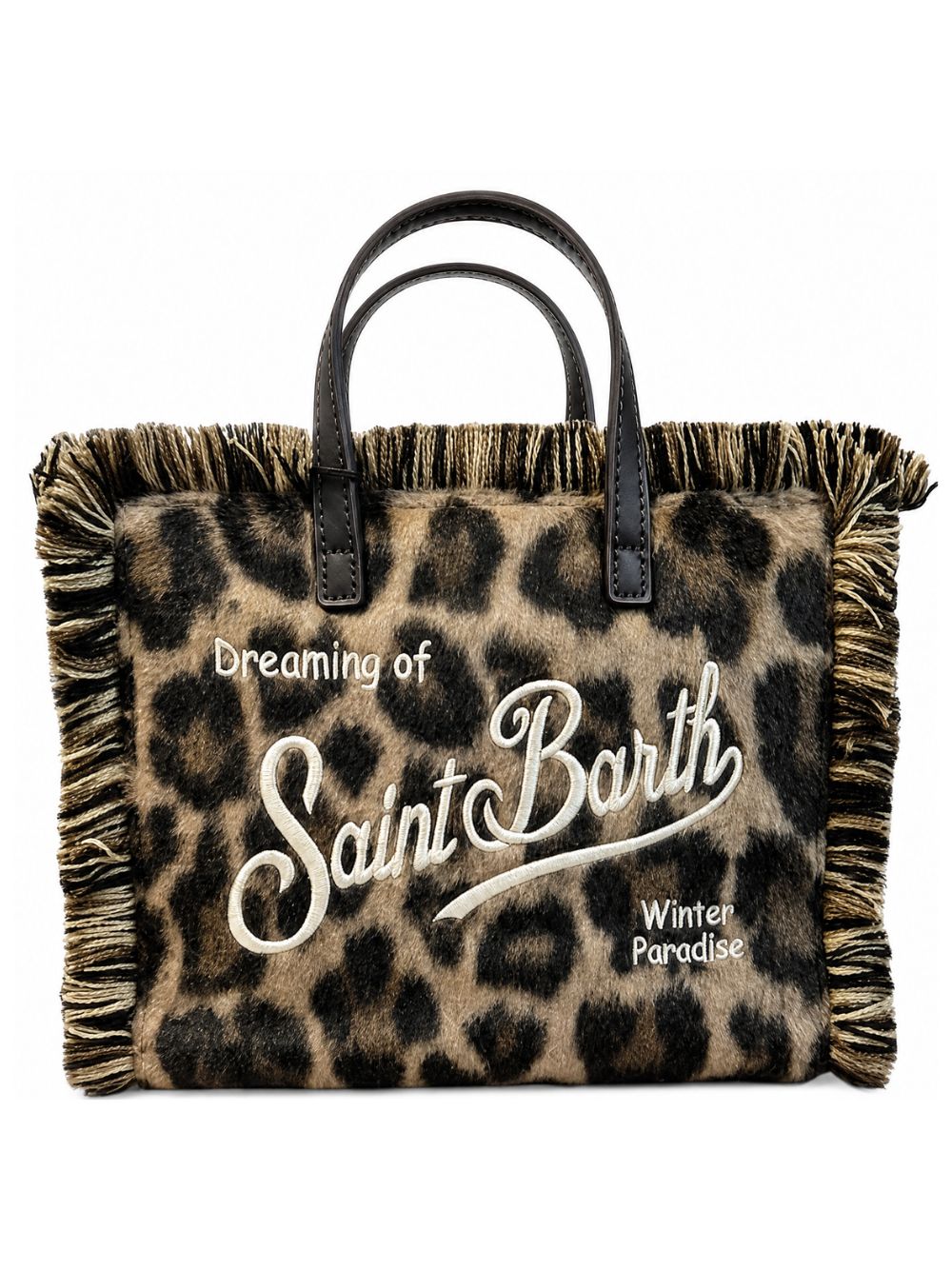 Borsa Vanity Mini Felt N MC2 St. Barth marrone con stampa grafica animalier VAMI035 00673M MC2 ST. BARTH KIDS 
